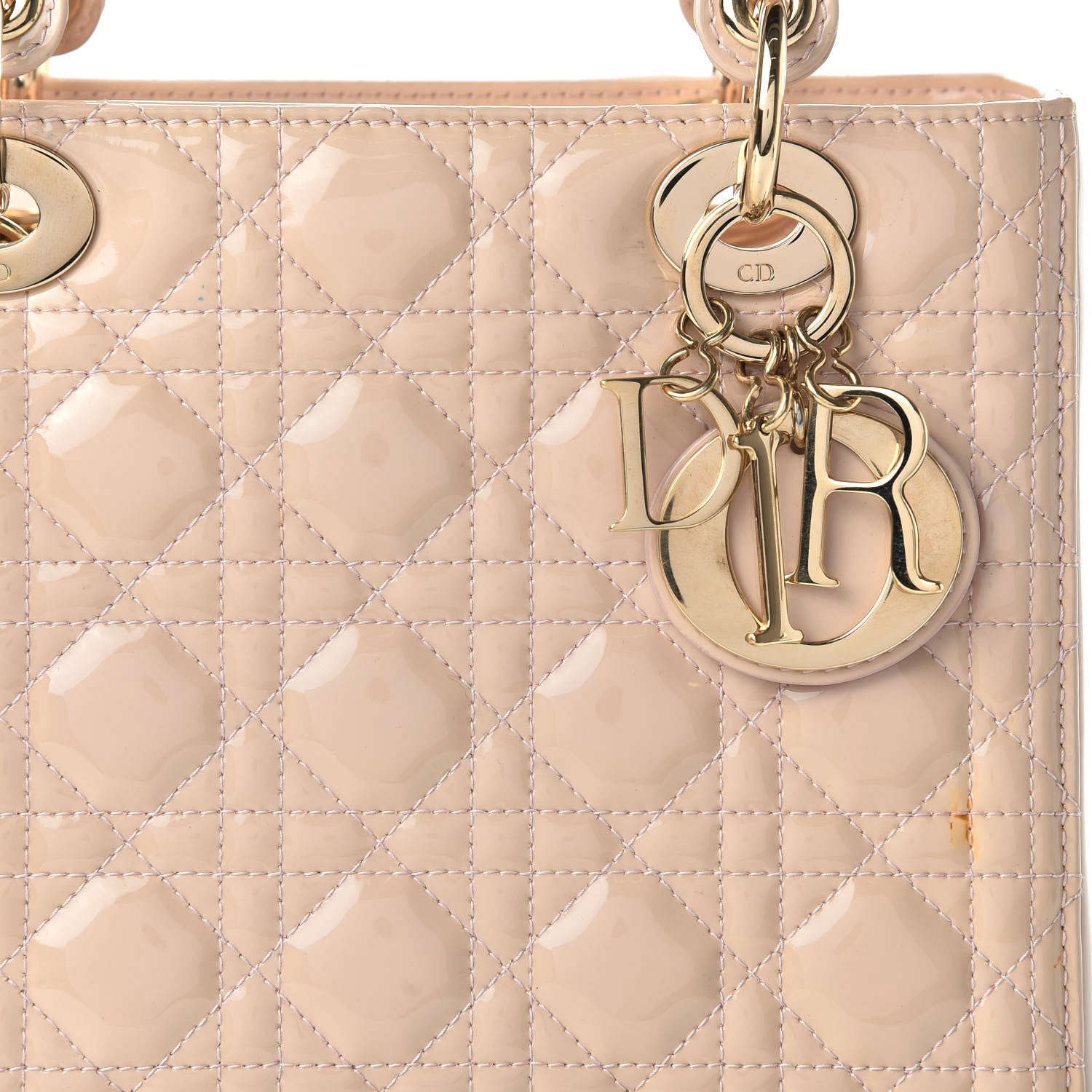 Christian Dior Patent Cannage Medium Lady Dior Rose Clair 11 of 12