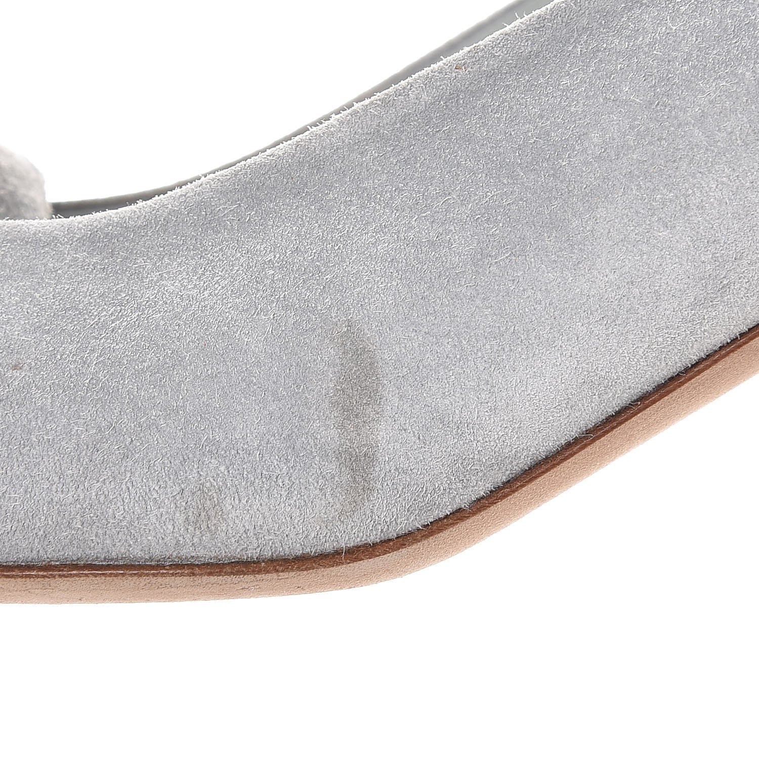 Chanel Suede Calfskin Camellia Ballerina Pumps 37.5 Light Blue 10 of 15