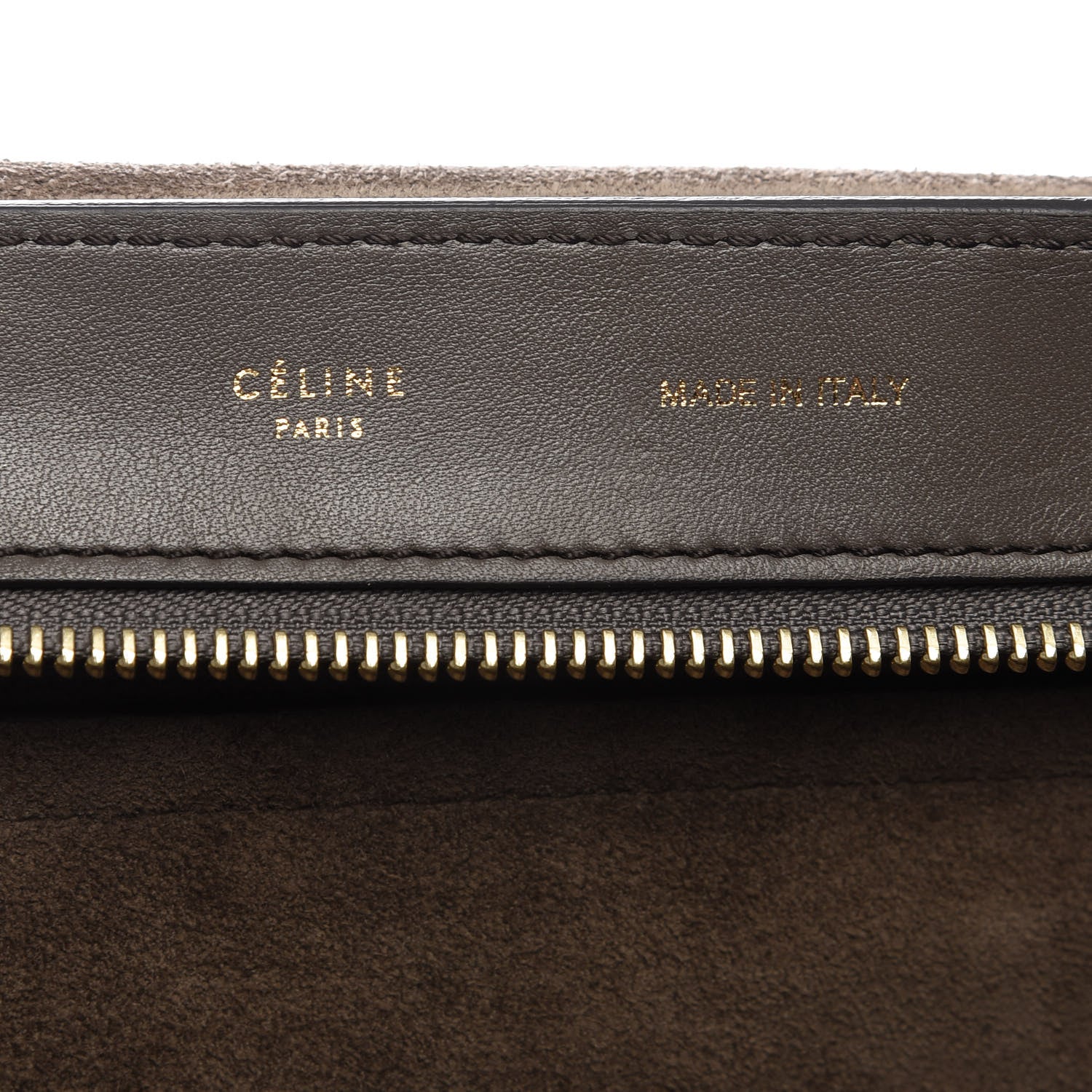 Celine Calfskin Suede Large Tri-Color Trapeze Granite 8 of 13