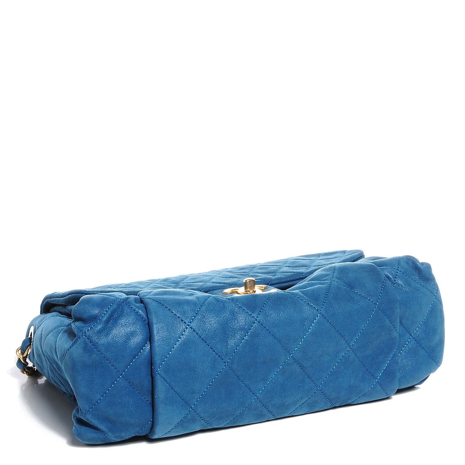 Chanel Iridescent Calfskin Chic Quilt Large Flap Blue 4 of 8