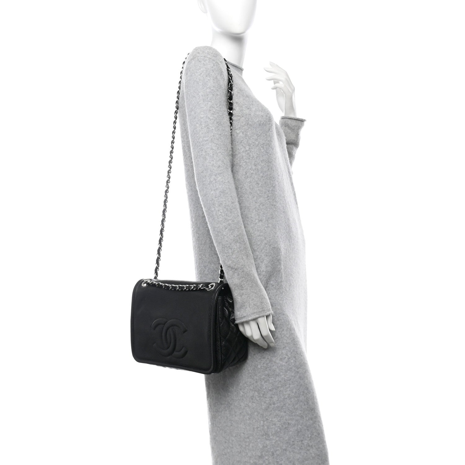 Chanel Caviar Large Timeless CC Flap Black 2 of 10