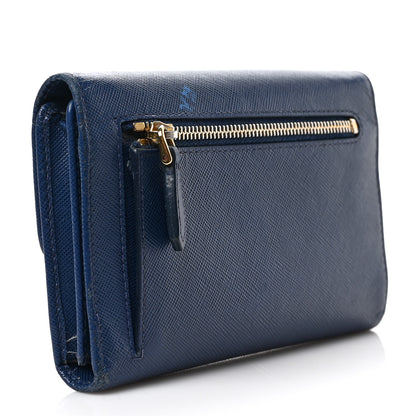 Prada Saffiano Wristlet Wallet Bleuette 3 of 7