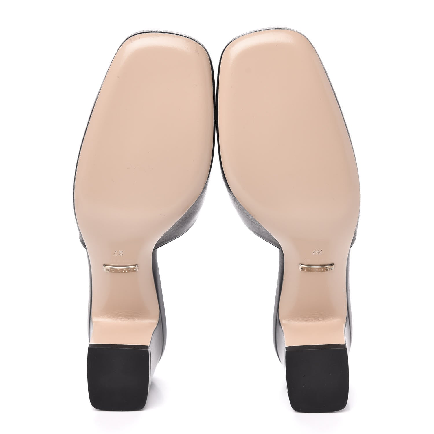 Gucci Malaga Kid Crystal Square G Madelyn Mules 37 Black 5 of 11