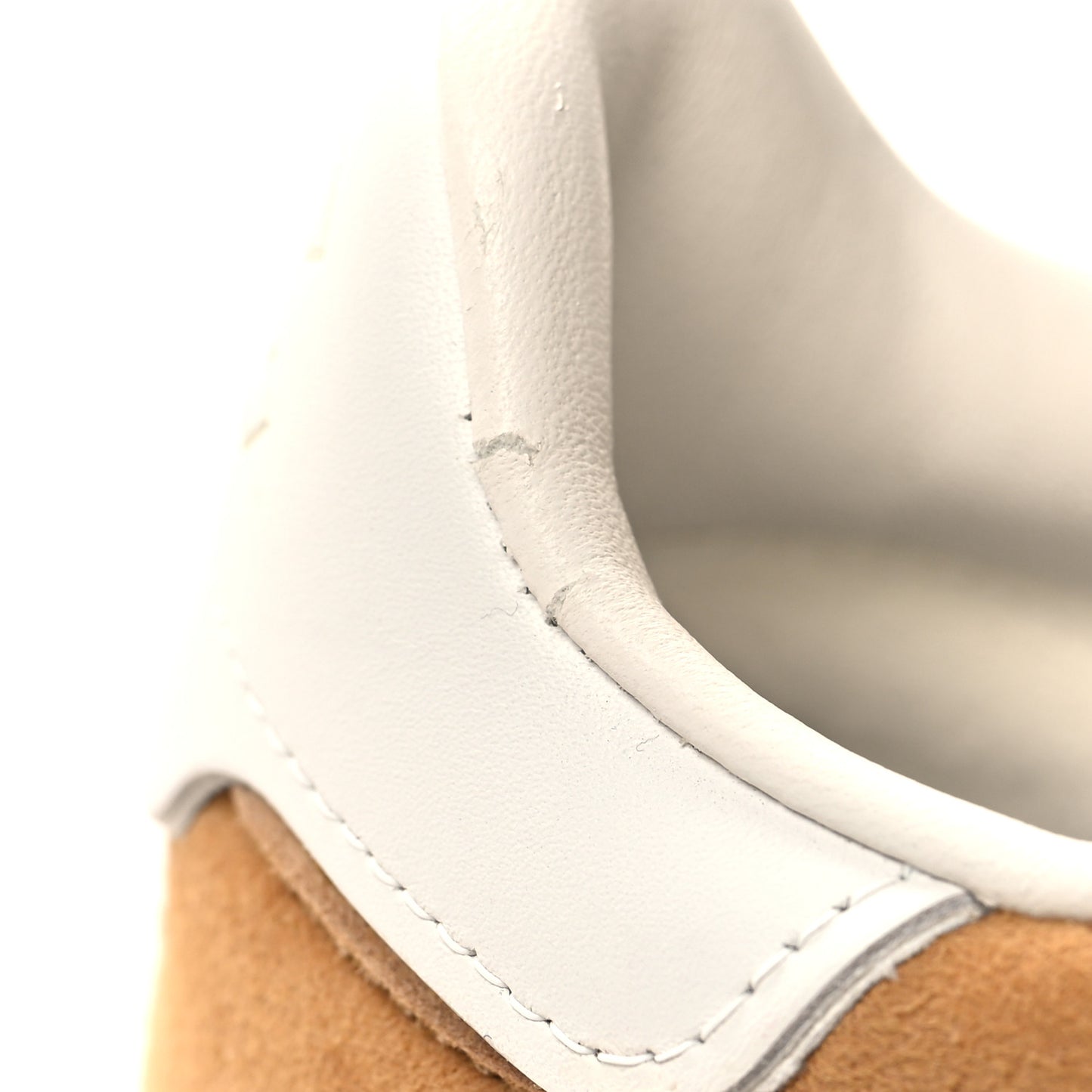 Suede Kidskin Quilted Sneakers 37 Dark Beige