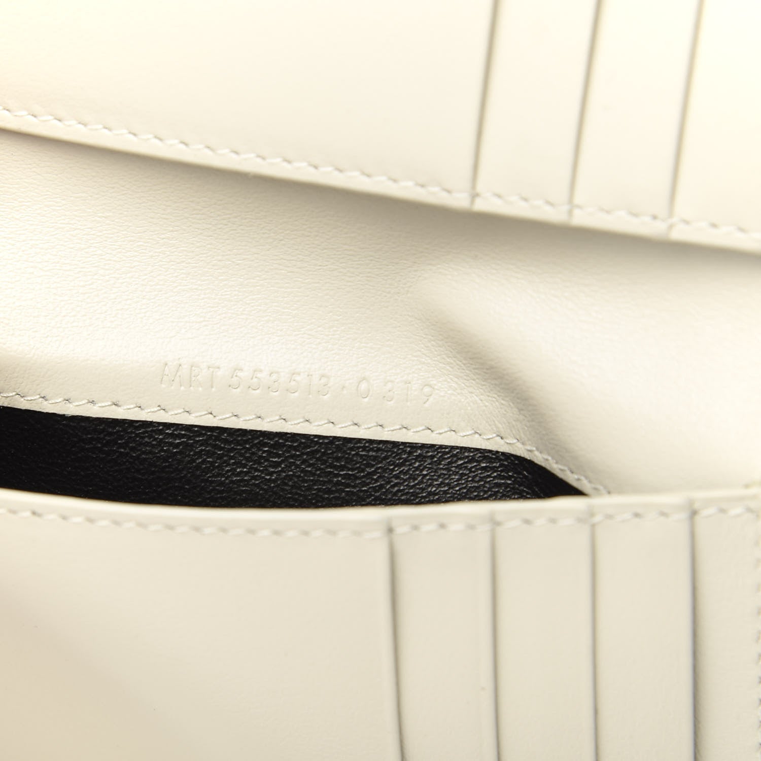 Saint Laurent Calfskin Star Print Monogram Fragments Wallet White 7 of 7