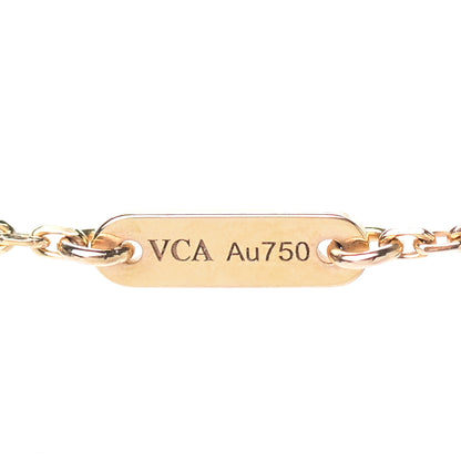 Van Cleef & Arpels 18K Rose Gold Carnelian Sweet Alhambra Pendant Necklace 5 of 6