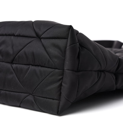 Prada Re-Nylon Nappa Triangle Quilted Padded Double Handled Zip Pocket Tote Black 10 of 11
