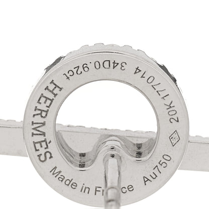 Hermes 18K White Gold Diamond Finesse Earrings 4 of 5
