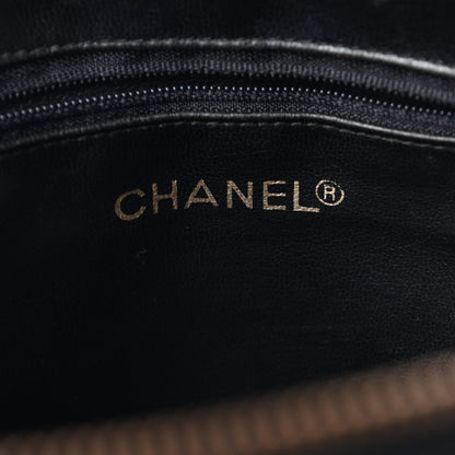 Chanel Lambskin Surpique Chevron Small Tote Black 7 of 10