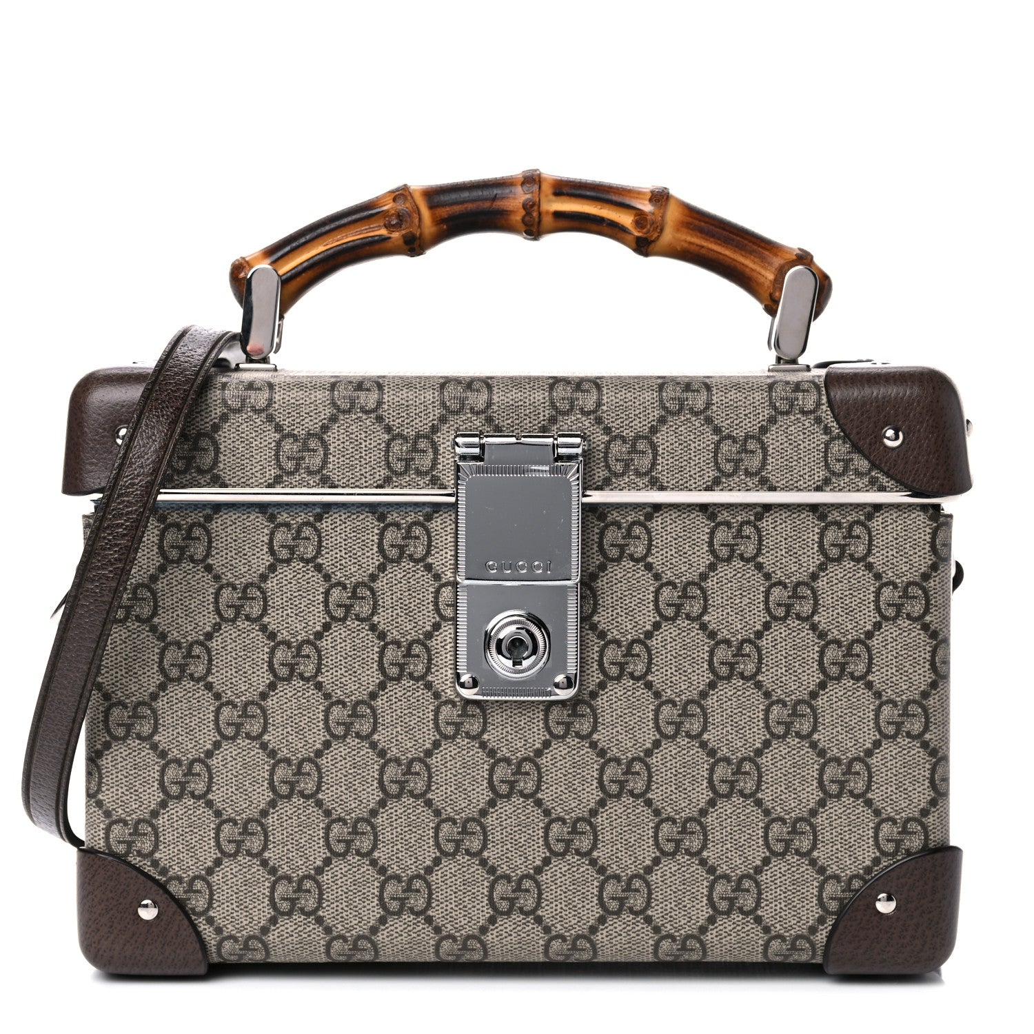 Gucci GG Supreme Monogram Globe-Trotter Beauty Case Brown 1 of 14