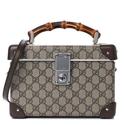 Gucci GG Supreme Monogram Globe-Trotter Beauty Case Brown 1 of 14