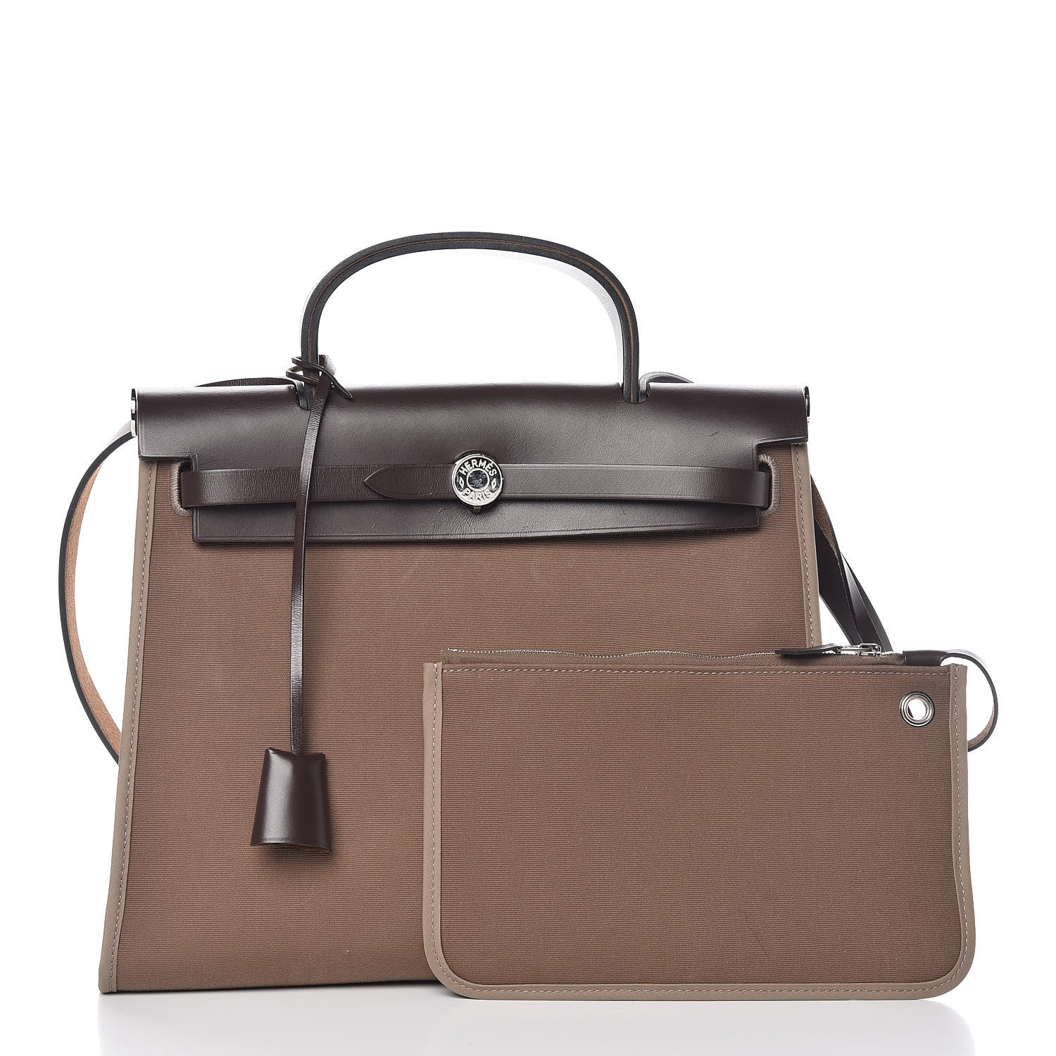Hermes Vache Hunter Toile Herbag Zip 31 PM Etoupe Ebene 3 of 10