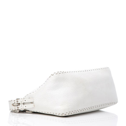 Fendi Calfskin Romano Selleria Chain Shoulder Bag White 4 of 11