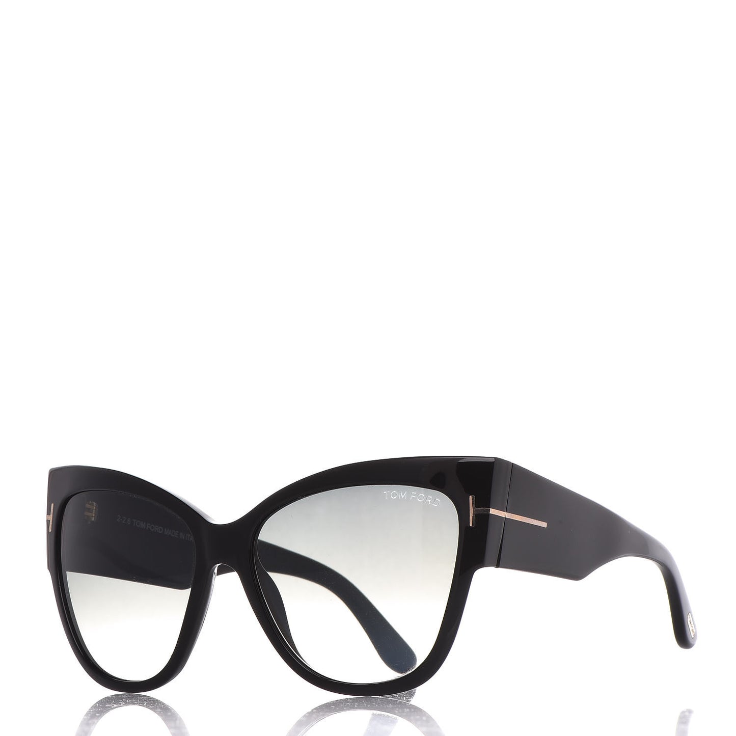 Acetate Anoushka Cat Eye Sunglasses TF371 Black