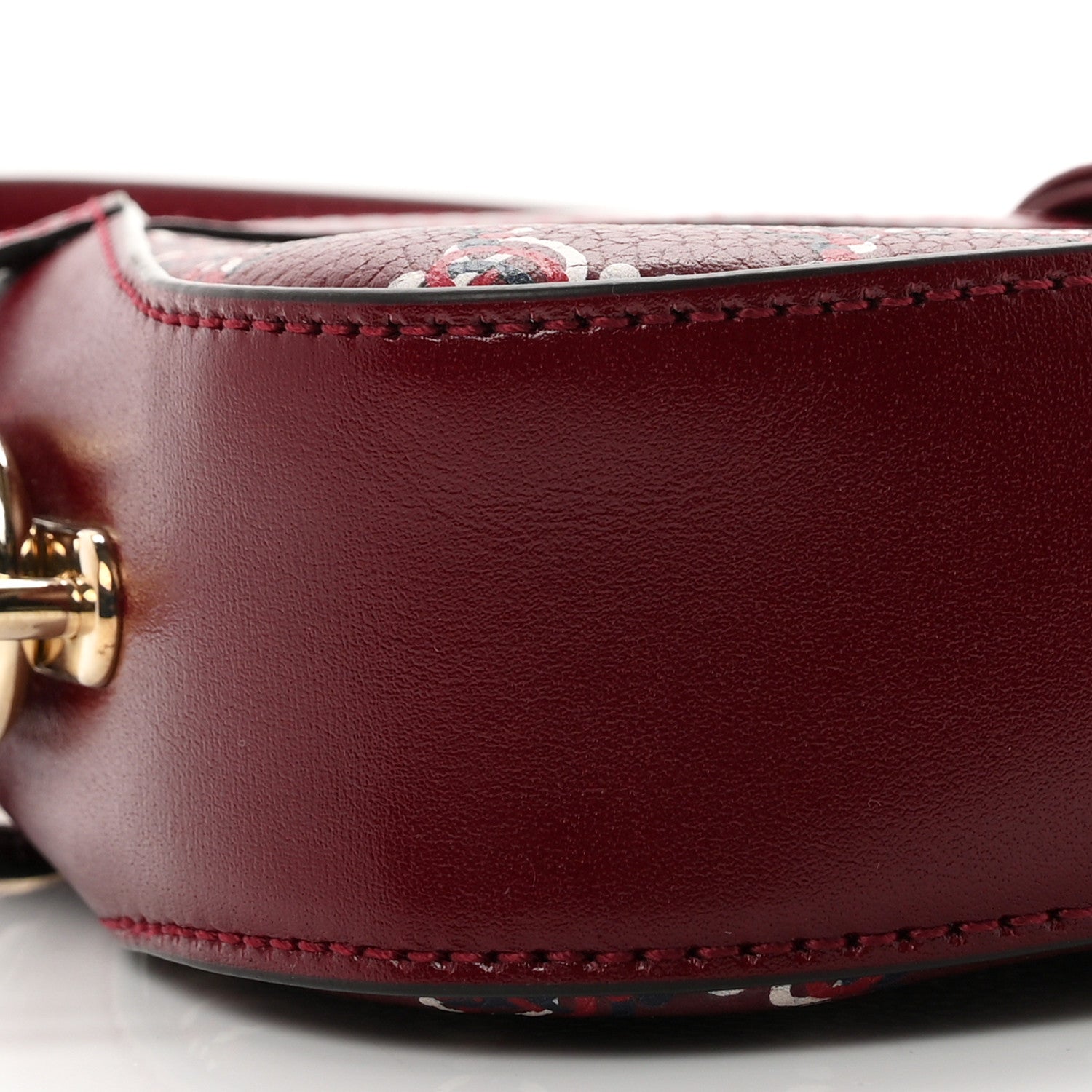 Gucci GG Shadow Monogram Mini Moon Side Shoulder Bag Rosso Ancora Red 9 of 10
