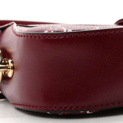 Gucci GG Shadow Monogram Mini Moon Side Shoulder Bag Rosso Ancora Red 9 of 10