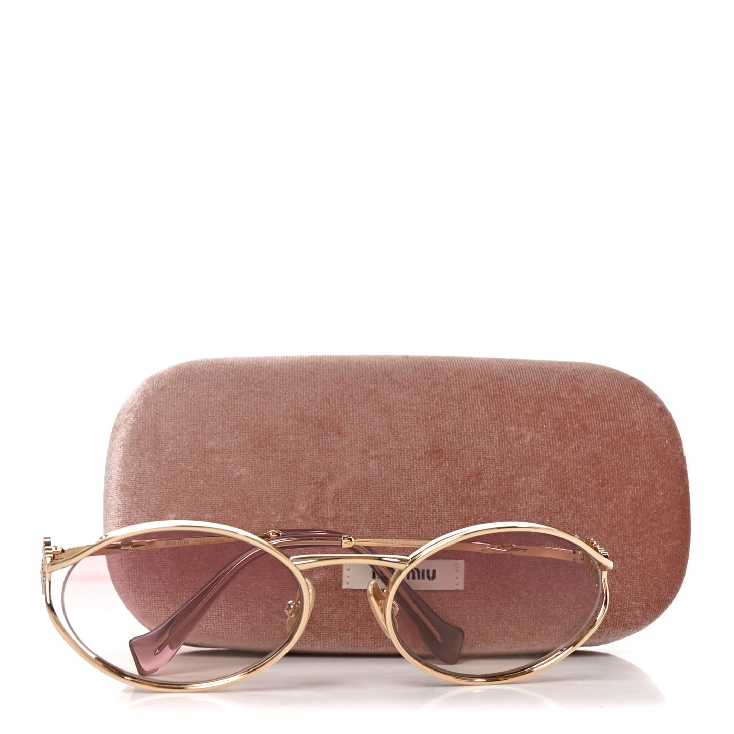 Metal Oval Sunglasses SMU52Y Gold