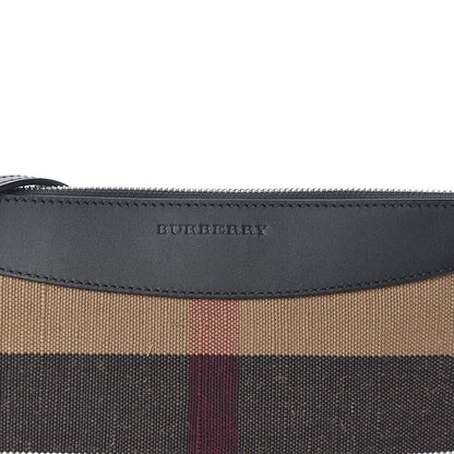 Burberry Mega Check Peyton Crossbody Clutch Bag Black 9 of 11
