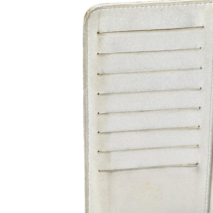 Chanel Lambskin Camellia Embossed Yen Wallet Black 9 of 19