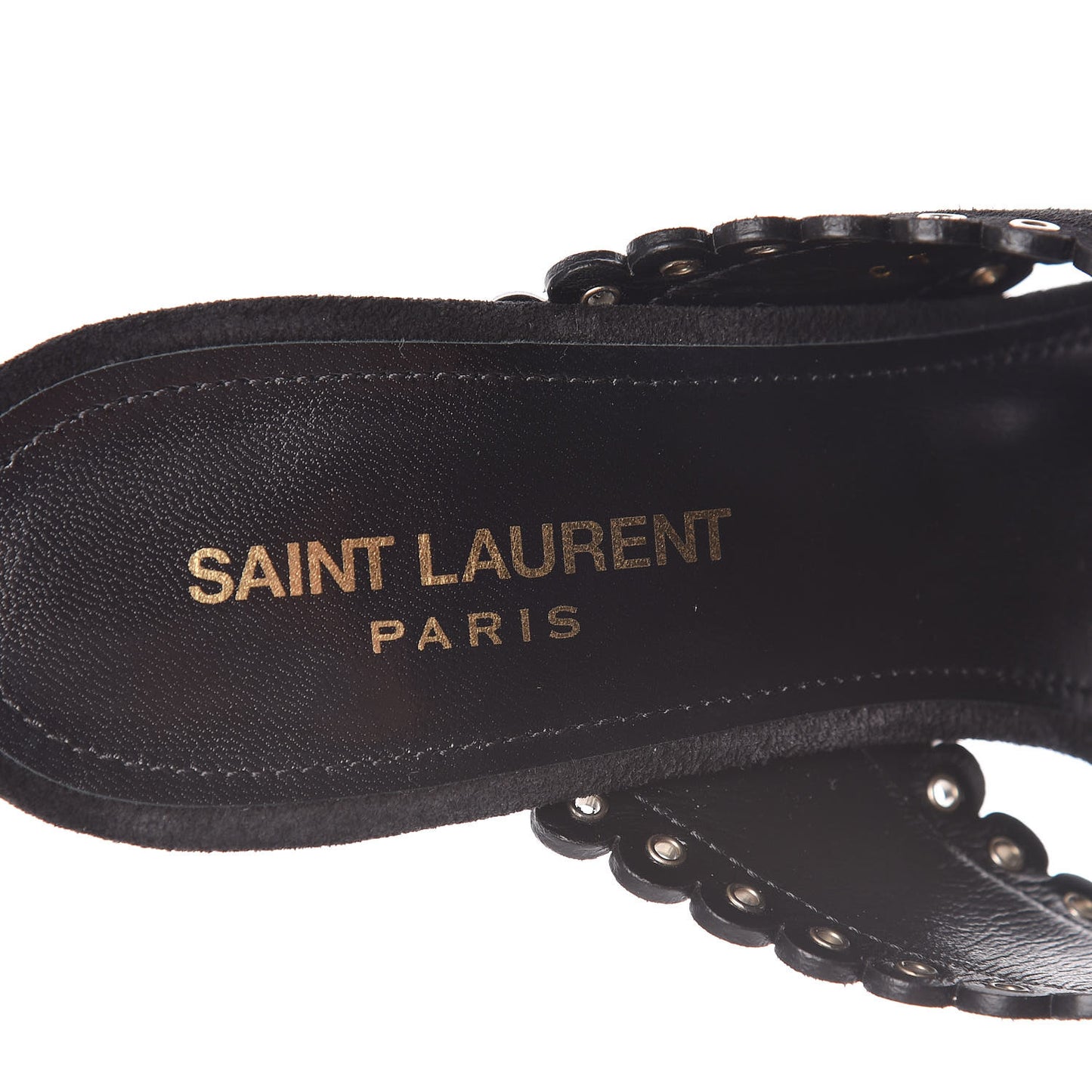 Suede Eyelet LouLou 70 Mules 38 Black