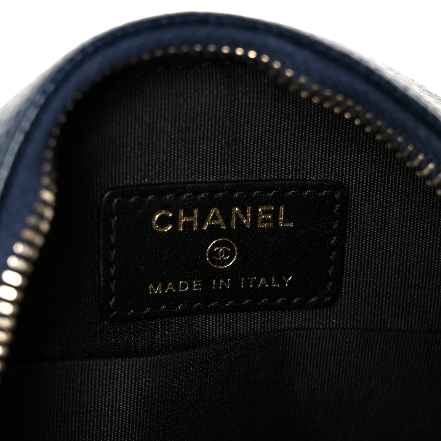 Chanel Caviar Quilted Round Filigree Crossbody Navy Black 6 of 11