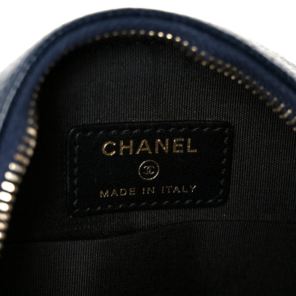 Chanel Caviar Quilted Round Filigree Crossbody Navy Black 6 of 11