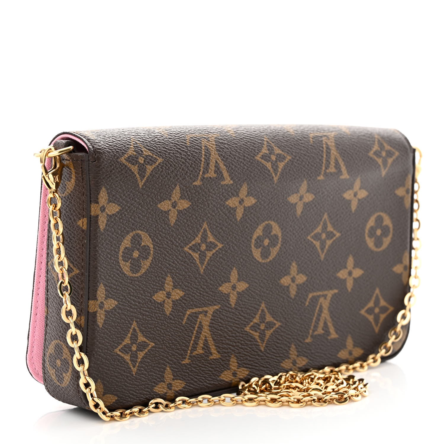 Louis Vuitton Monogram 2022 Christmas Animation Paris Pochette Felicie Chain Wallet Pink 4 of 13