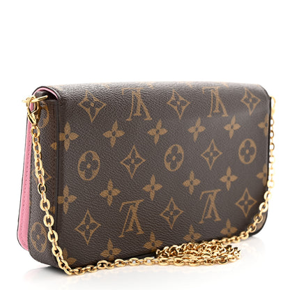 Louis Vuitton Monogram 2022 Christmas Animation Paris Pochette Felicie Chain Wallet Pink 4 of 13
