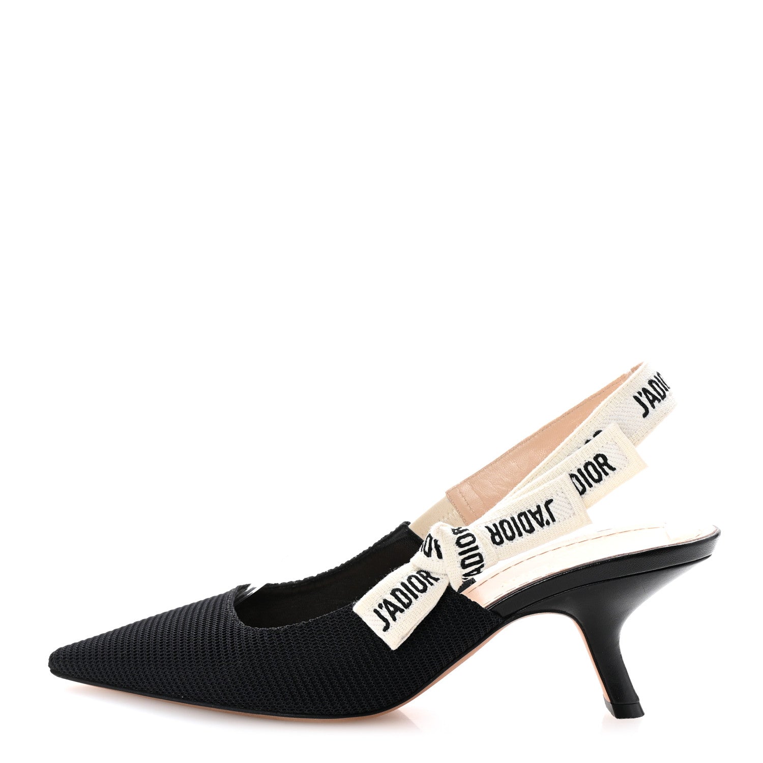 Christian Dior Technical Canvas Ribbon J Adior Slingback 65mm Pumps 37.5 Black 37.5 Black 1 of 9