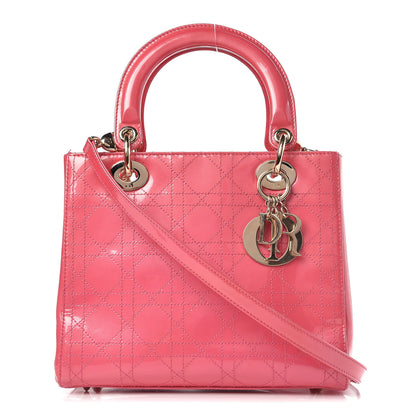 Christian Dior Patent Cannage Medium Lady Dior Pink 1 of 30