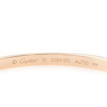 Cartier 18K Pink Gold 6 Diamond Small LOVE Bracelet 16 3 of 5