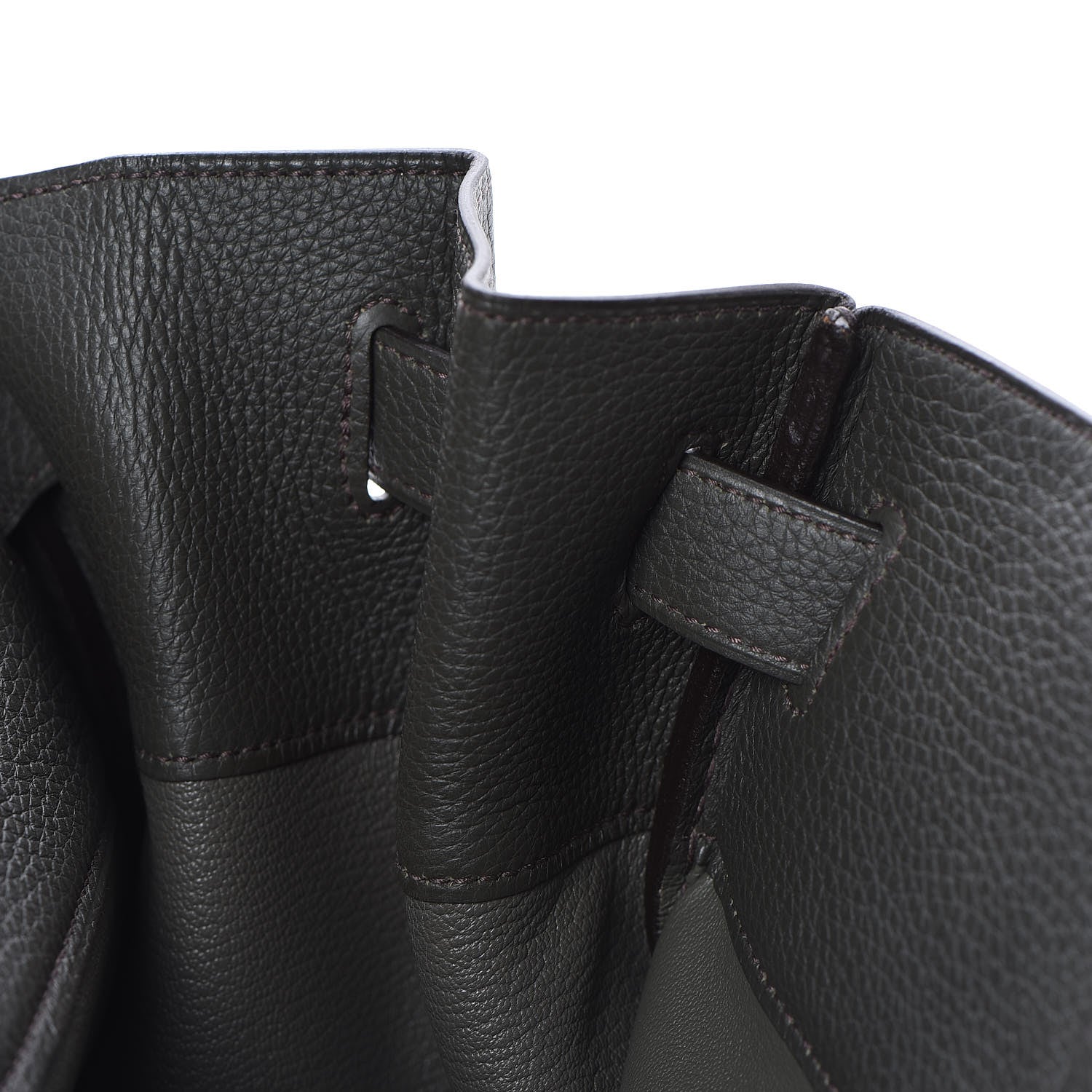 Hermes Taurillon Clemence HAC Birkin 40 Vert De Gris 16 of 30