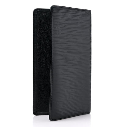 Louis Vuitton Epi Checkbook Organizer Wallet Black 3 of 13