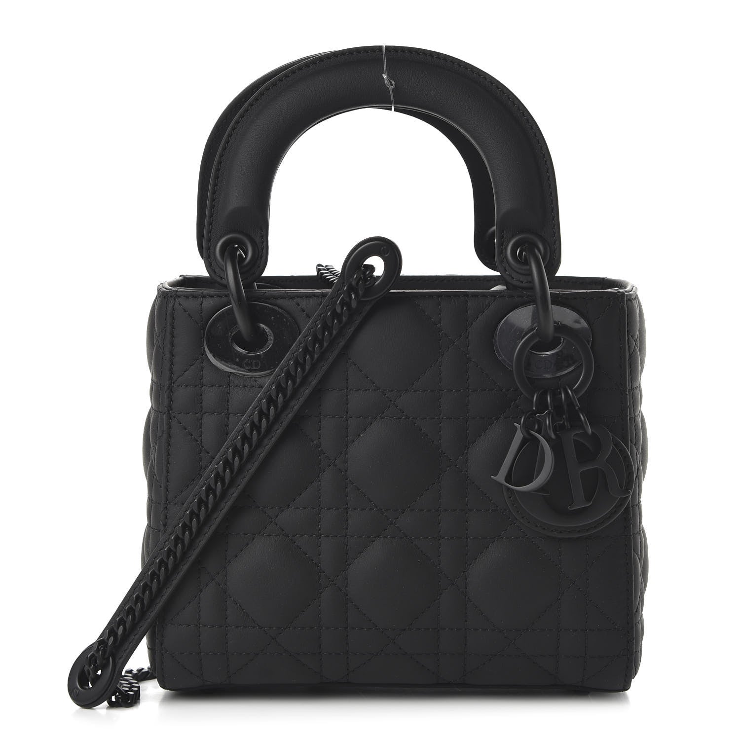 Christian Dior Ultra Matte Calfskin Cannage Mini Lady Dior Black 1 of 11