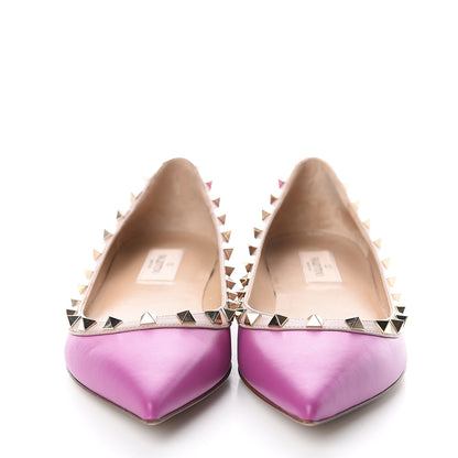 Valentino Garavani Nappa Rockstud Ballerina Flats 38 Purple Violet Poudre 2 of 7