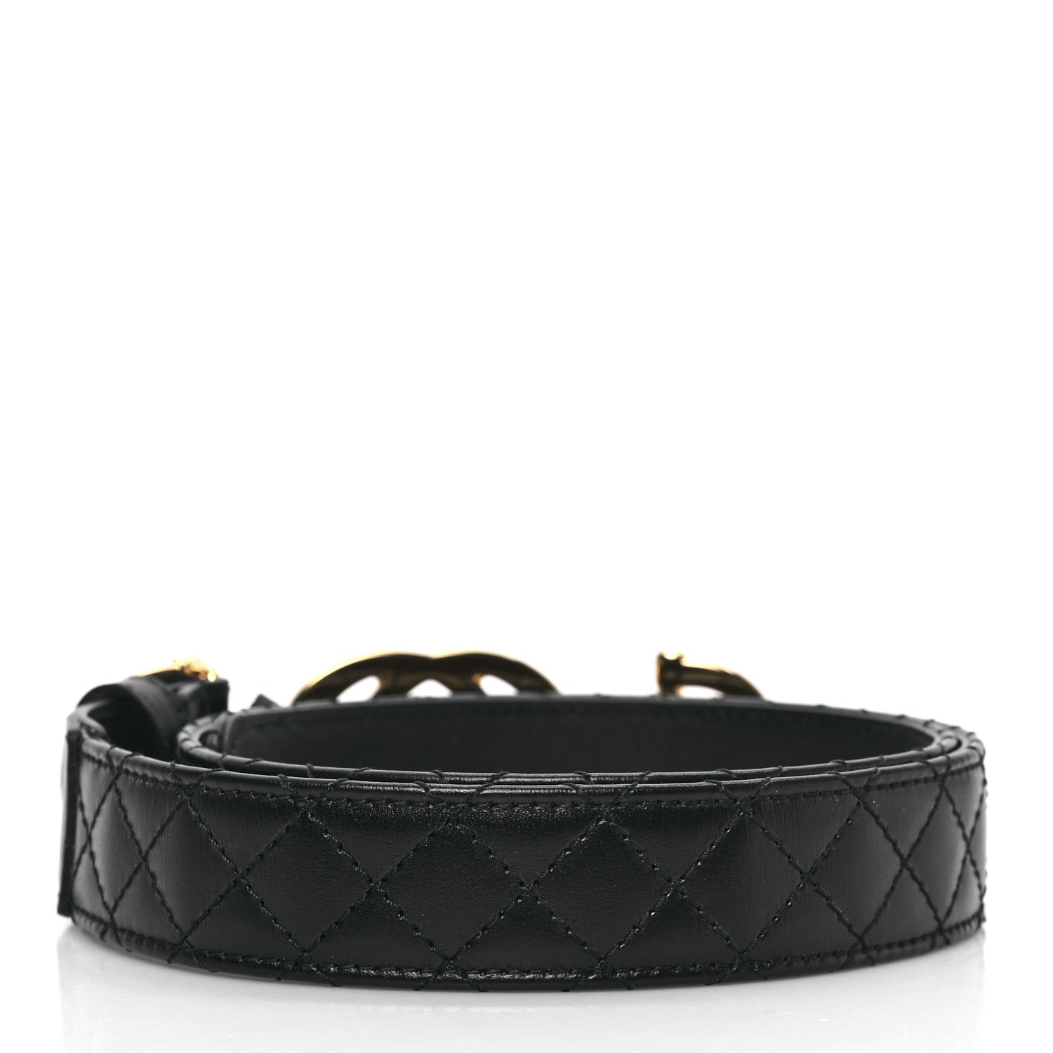 Gucci Calfskin Trapuntata Zumi 30mm Belt 75 30 Black 2 of 4