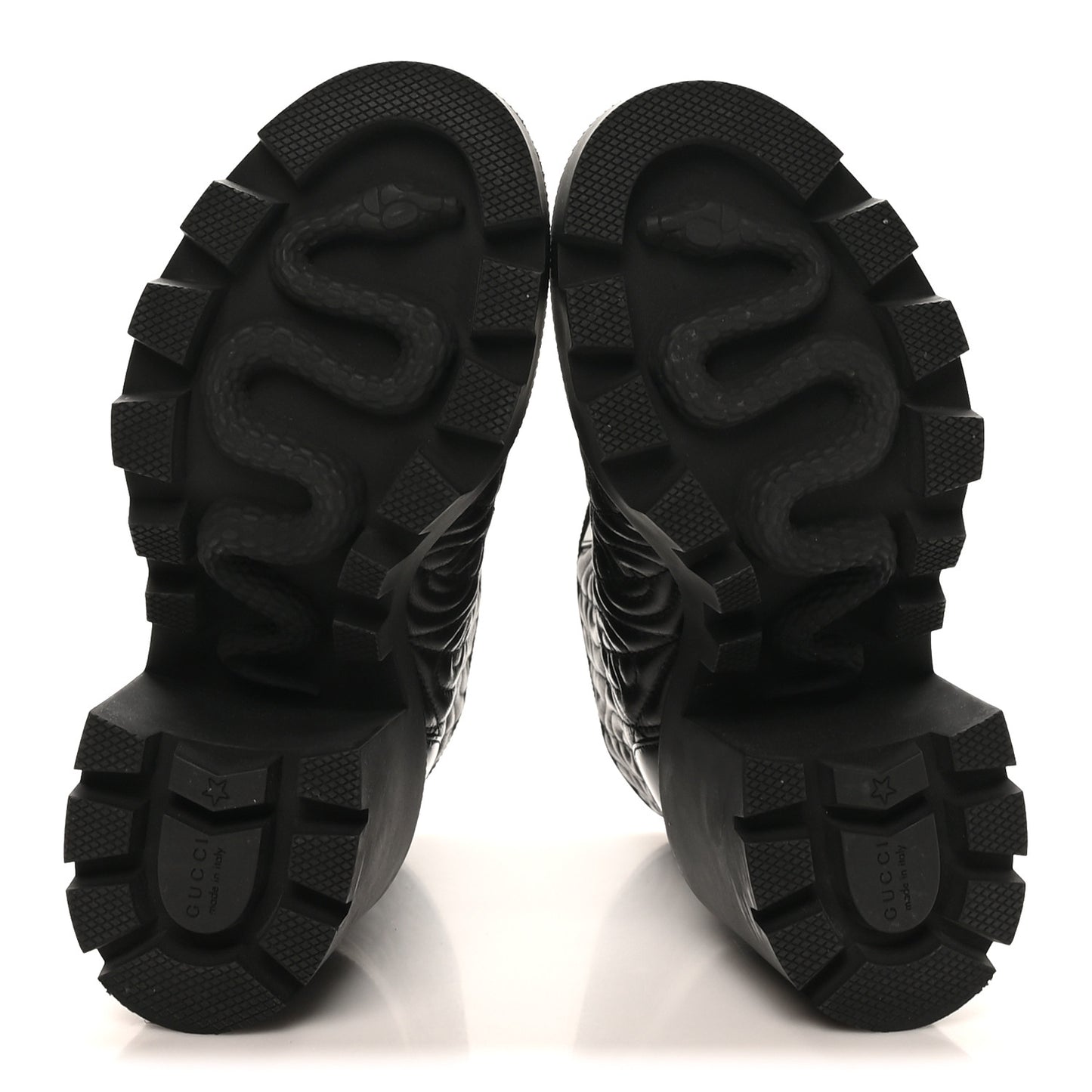 Calfskin Nappa Rhombus Quilted Trip Ankle Boots 36.5 Black