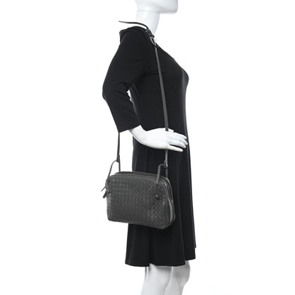 Bottega Veneta Nappa Intrecciato Crossbody Messenger Light Grey 2 of 12