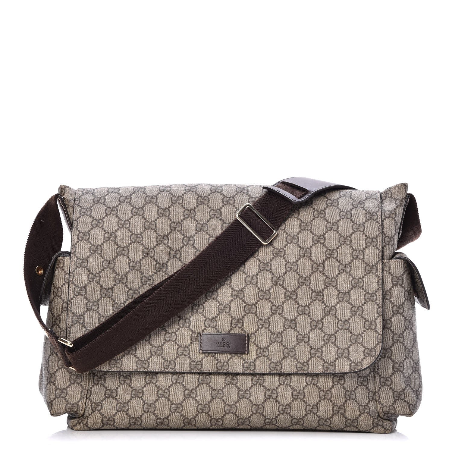 Gucci GG Plus Monogram Messenger Diaper Bag Dark Brown 1 of 16