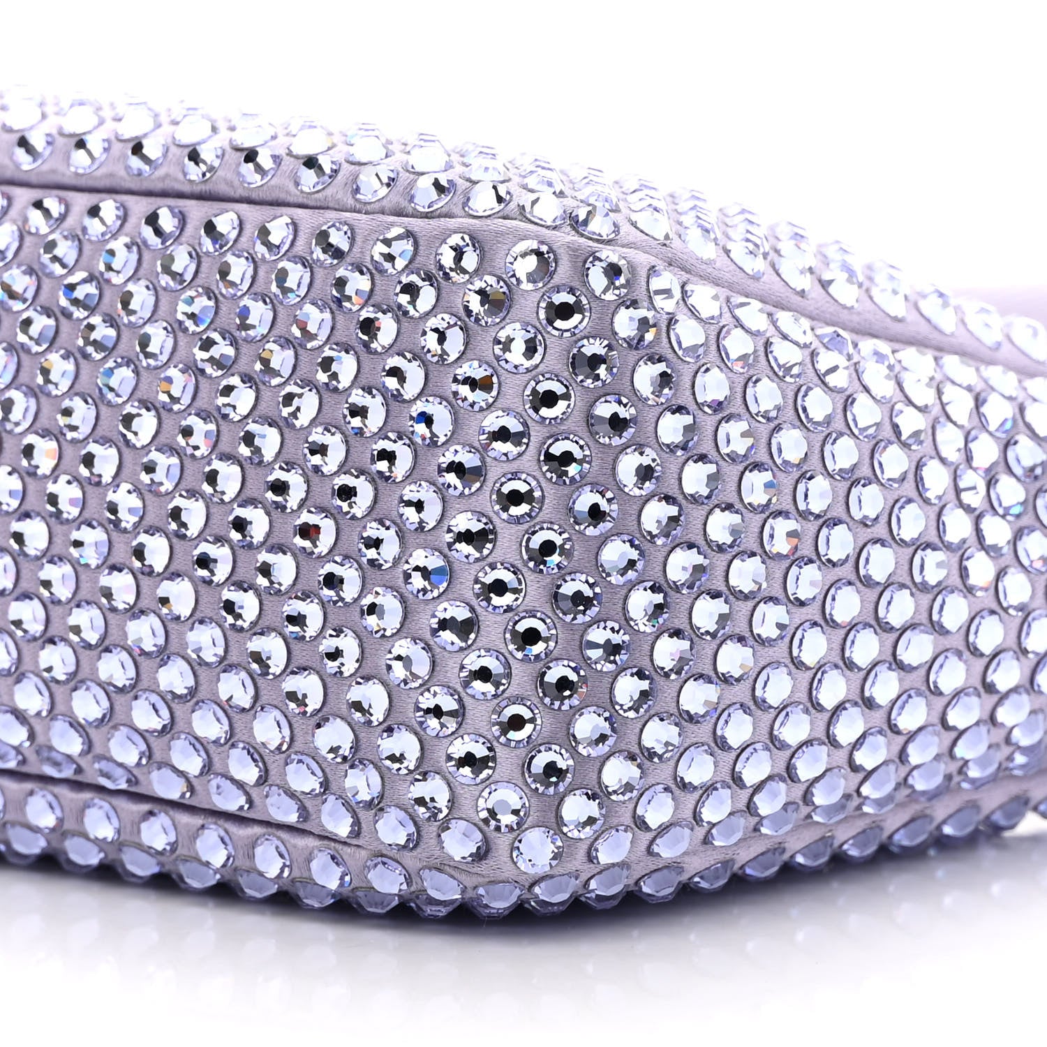 Prada Satin Crystal Mini Re-Edition 2000 Bag Glicine 10 of 10