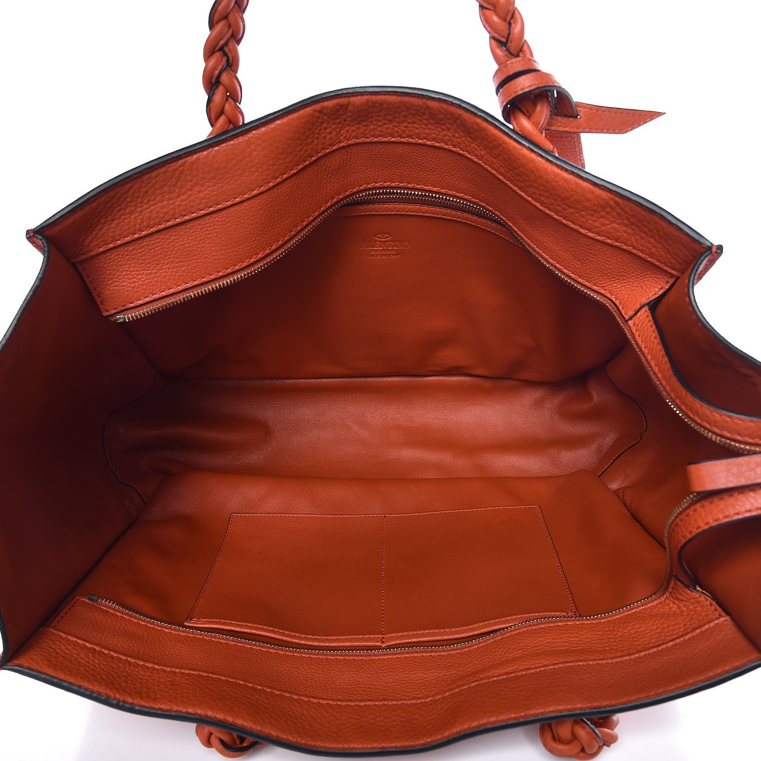 Valentino Garavani Grained Calfskin To Be Cool Tote Orange 6 of 7