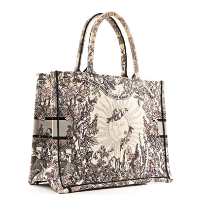 Christian Dior Canvas Embroidered Medium 4 Saisons Hiver Soleil Book Tote Multicolor 3 of 15