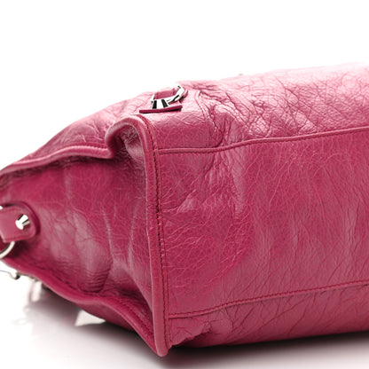 Balenciaga Agneau Classic Silver Hardware City Rose Dahlia 7 of 8