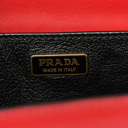 Prada City Calfskin Saffiano Cahier Bag Fuoco Black 7 of 12