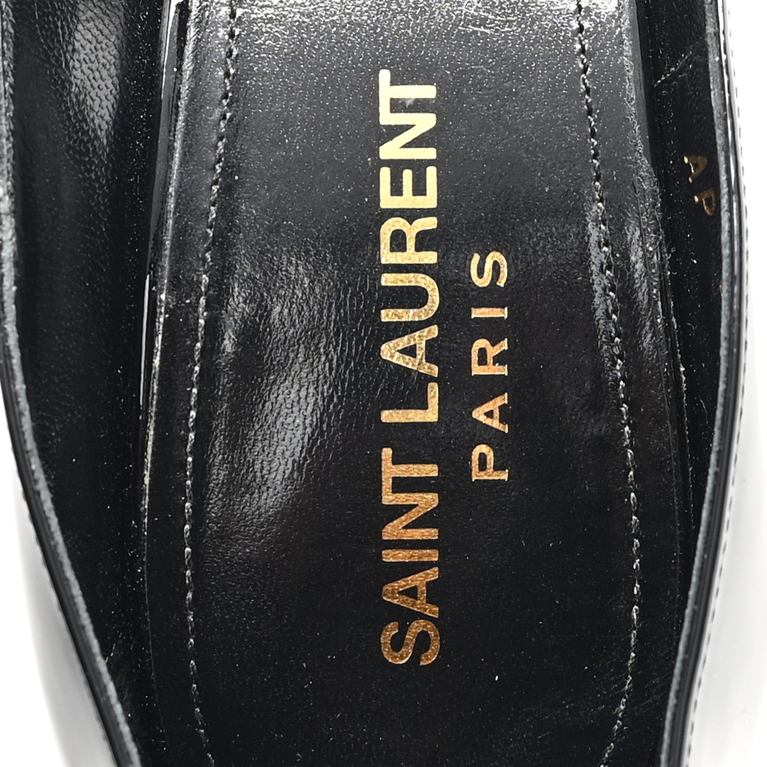 Saint Laurent Patent Calfskin Zoe 105 Pump 38.5 Black 8 of 10