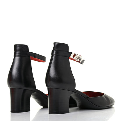 Hermes Goatskin Baby 55 Pumps 39 Black 3 of 4