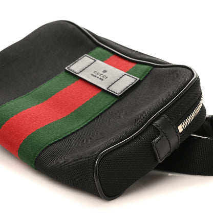 Gucci Canvas Web Slim Belt Bag Black 10 of 10