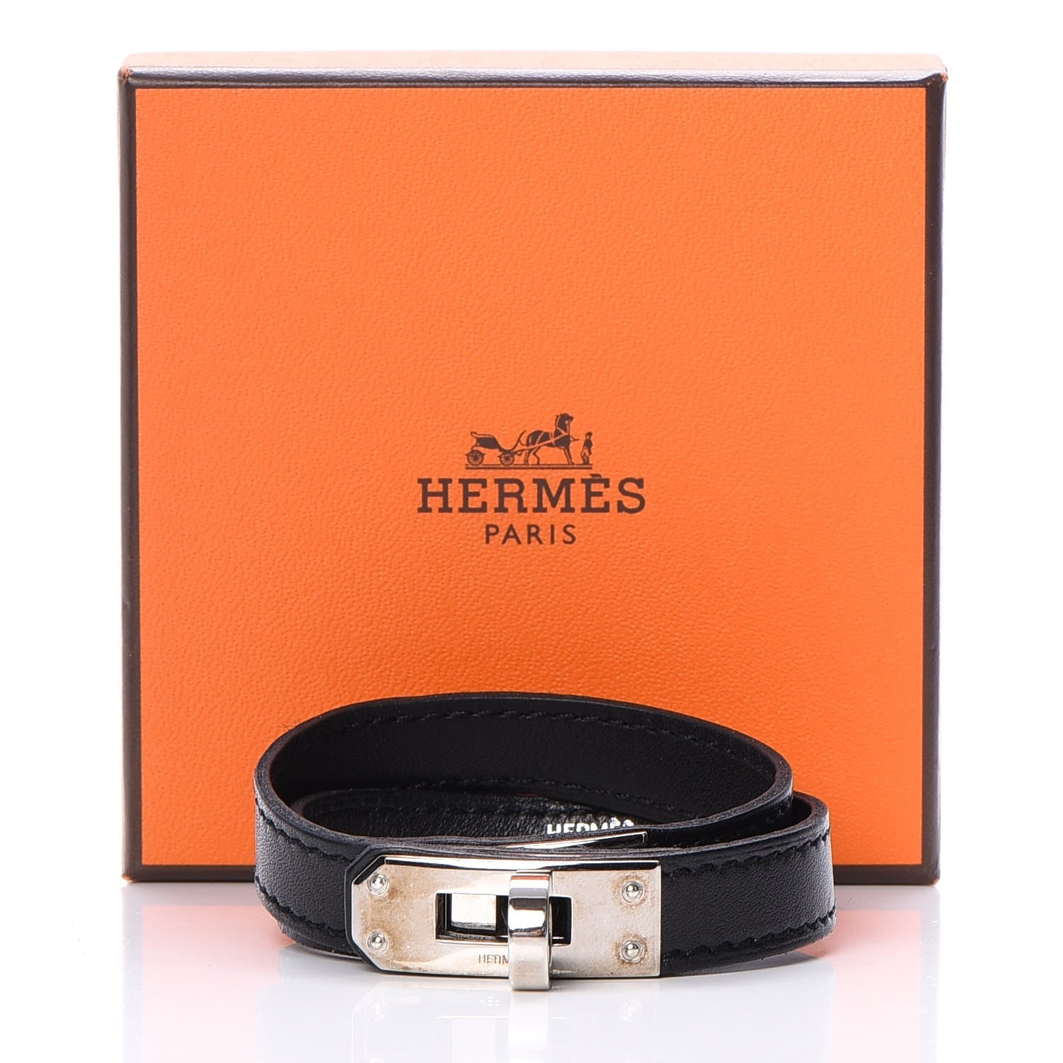 Hermes Swift Kelly Double Tour Bracelet S Black 6 of 6