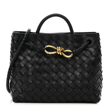 Bottega Veneta Nappa Intrecciato Small Andiamo Shoulder Bag Black 1 of 11