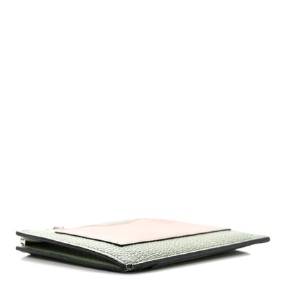 Loewe Soft Grained Calfskin Zip Coin Card Holder Rosemary Tan 4 of 7